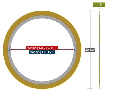 Equalseal EQSW - 300 Lb. Class - 24" Spiral Wound Gasket