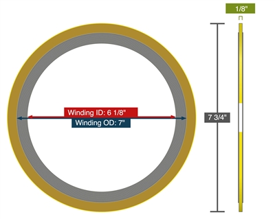 Equalseal EQSWP - 150 Lb. Class - 5" Spiral Wound Gasket