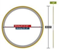 Equalseal EQSWP - 150 Lb. Class - 24" - Pack of 5 Spiral Wound Gaskets