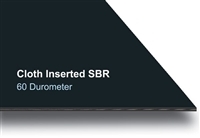 70 Durometer Cloth Inserted Black SBR Rubber Rolls - 1/8" Thick x 48" Wide x 50 Lineal Ft.