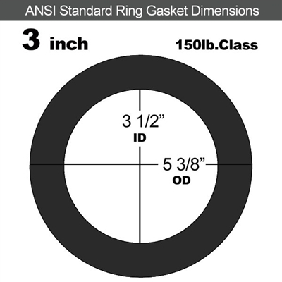 75 Duro Viton Strainer Gasket - 150 Lb. - 1/16" Thick - 3" Pipe - 20 Mesh