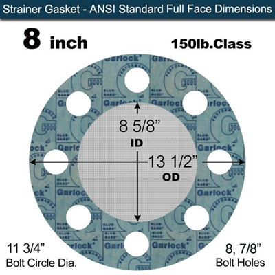 Gasket Strainer - 8" Full Face 150 lb. Class