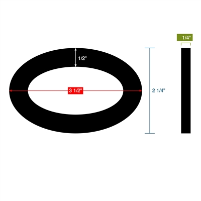 Topog-E Series 180 Oval 2-1/4" x 3-1/2" x 1/2" 