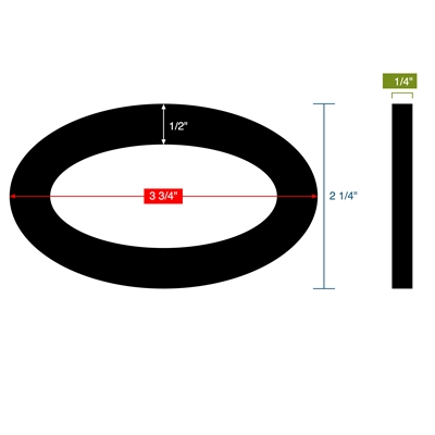 Topog-E Series 180 Oval 2-1/4" x 3-3/4" x 1/2" 