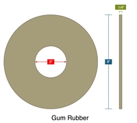 40 Duro Tan Pure Gum Ring Gasket - 3" ID x 9" OD x 3/8" Thick