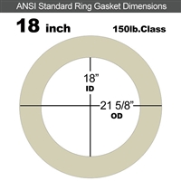 40 Duro Tan Pure Gum Ring Gasket - 150 Lb. - 1/8" Thick - 18" Pipe