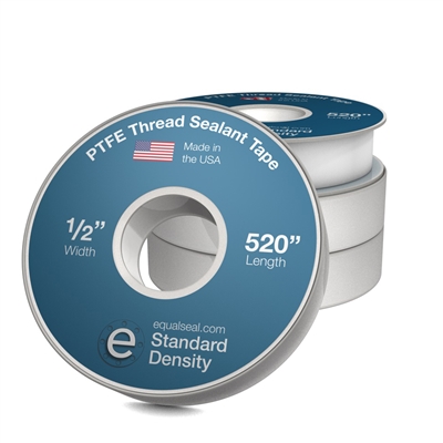 PTFE Thread Seal Tape - Standard Quality - 1/4" Wide x 260" Long - Case (144 Rolls)