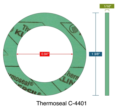 Klinger C-4401Â® Custom Ring Gasket - 1/16" Thick x 15/16" ID x 1-3/8" OD
