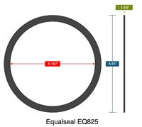 Equalseal EQ 825 N/A NBR Custom Ring Gasket 1/16" Thick - 4-3/16" x 4-13/16"