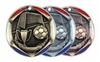 2" Tri-Color Medal Soccer