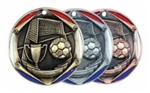 2" Tri-Color Medal Soccer