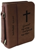 6 3/4" x 9 1/4" Dark Brown Leatherette Bible Cover