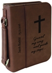 6 3/4" x 9 1/4" Dark Brown Leatherette Bible Cover