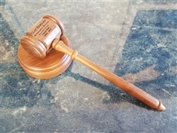 Square-head gavel & block