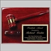 Rosewood Plaque and Gavel 9 x 12