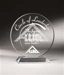 Circle Clear Acrylic Award 9"