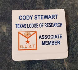 Texas Lodge of Research Pocket Badge - ASSOCIATE MEMBER