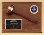 American Walnut Frame Gavel Plaque 9" x 12"