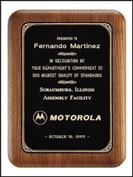 Solid American Walnut Plaque Elliptical Edges 7 x 9