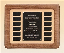 American Walnut Frame with Tan Velour Background 14 x 17