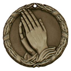 2" XR Medal, Praying Hands