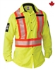 BIG BILL HI-VIS YELLOW LONG SLEEVE SHIRT WITH REFLECTIVE STRIPING