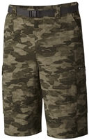 COLUMBIA MEN SILVER RIDGE PRINTED CARGO SHORT PEATMOSS CAMO