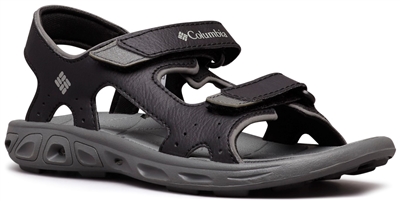 COLUMBIA CHILDREN BIG KIDS TECHSPUN VENT SANDAL BLACK COLUMBIA GREY