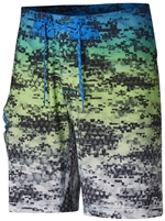 COLUMBIA MEN PFG OFFSHORE II BOARD SHORT HYPER BLUE DIGI CAMO FADE