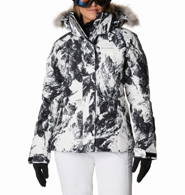 COLUMBIA WOMEN LAY D DOWN II JACKET WHITE BERG PRINT