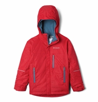 COLUMBIA YOUTH MIGHTY MOGUL JACKET MOUNTAIN RED CHECK