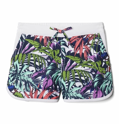 COLUMBIA YOUTH SANDY SHORES BOARD SHORT WHITE TOUCANICAL MULTI