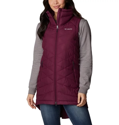 COLUMBIA WOMEN HEAVENLY LONG VEST MARIONBERRY