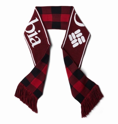 COLUMBIA LODGE SCARF MOUNTAIN RED CHECK PRINT