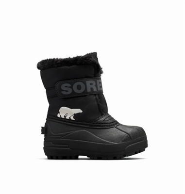 SOREL CHILDRENS SNOW COMMANDER BLACK CHARCOAL