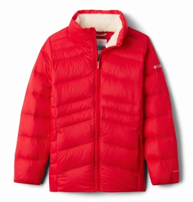COLUMBIA YOUTH AUTUMN PARK DOWN JACKET RED LILY