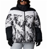 COLUMBIA WOMEN ABBOTT PEAK INSUALTED JACKET WHITE BERG PRINT BLACK WHITE - PLUS SIZE