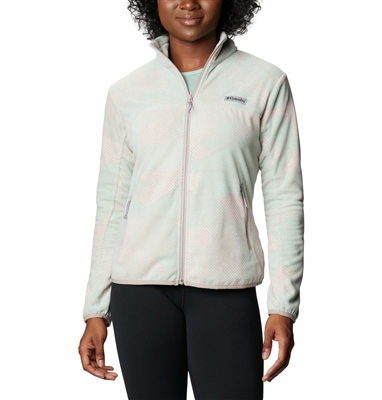 COLUMBIA WOMEN ALI PEAK FULL ZIP FLEECE AQUA TONE CAMO