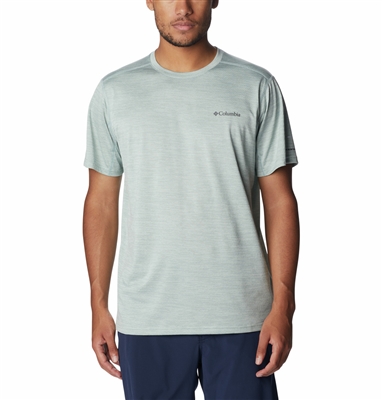 COLUMBIA MEN ALPINE CHILL ZERO SHORT SLEEVE NIAGARA HEATHER