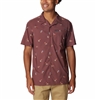 COLUMBIA MEN PINE CANYON SHORT SLEEVE LIGHT RAISIN