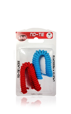 MB LACE NO TIE RED&BLUE 2/PK