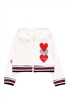 MMD GIRLS FLEECE JACKET HEAT WHITE