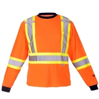 Viking Safety Cotton Lined Long Sleeve Shirt orange