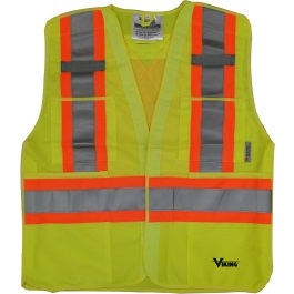 Viking Safety Vest 5pt tear away yellow