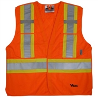 Viking Safety Vest 5pt tear away orange