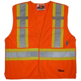 Viking Safety Vest 5pt tear away orange