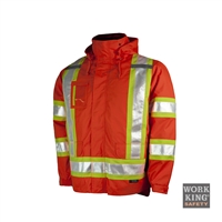 TOUGH DUCK LINED 5-IN-1 SAFETY JACKET ORANGE