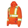 TOUGH DUCK ZIP FRONT SAFETY FLEECE HOODIE ORANGE