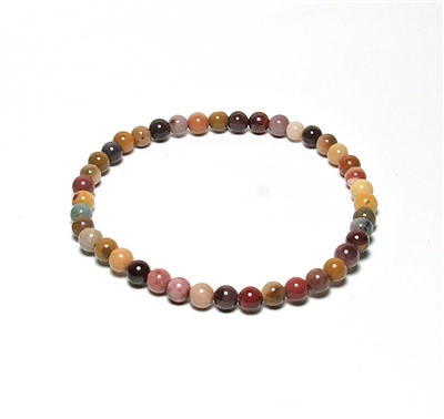 CR16-S 4mm STONE BRACELET IN MOOKAITE  IN 7" (S)