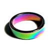 156-02 6mm SIZE 9 HEMATITE RING IN RAINBOW